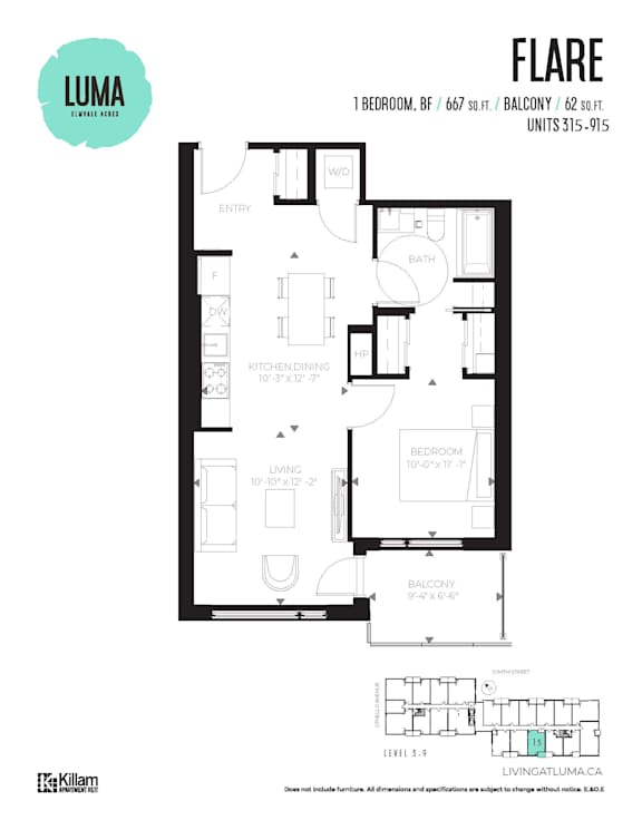 Flare (Barrier Free) - 1 Bed | 1 Bath
