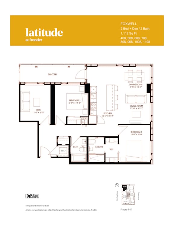Foxwell - 2 Bed + Den | 2 Bath
