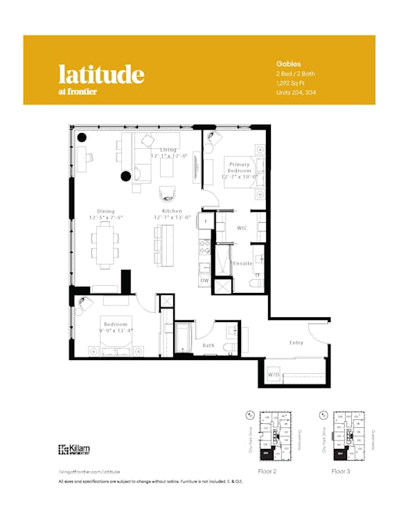 Gables (1292 SF) - 2 Bed | 2 Bath