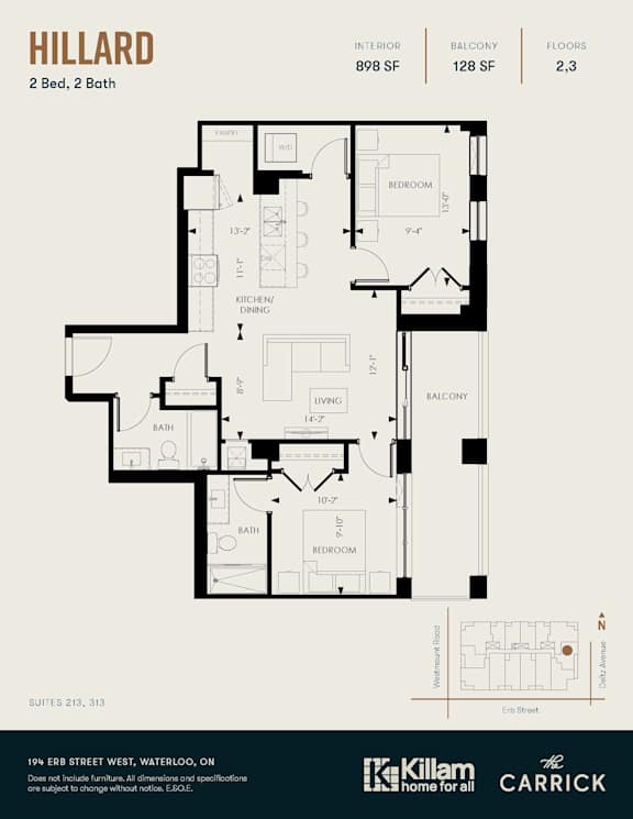 Hilliard 2 Bed, 2 Bath