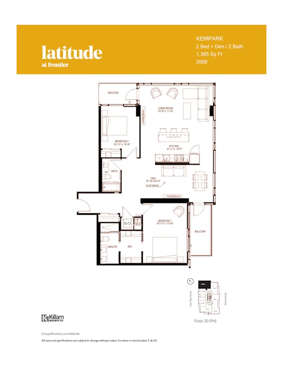 Kempark - 2 Bed + Den | 2 Bath