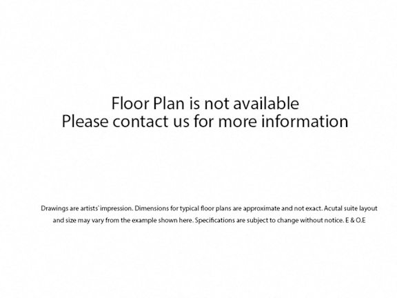A sign stating that the floor plan is not available and to contact for more information.