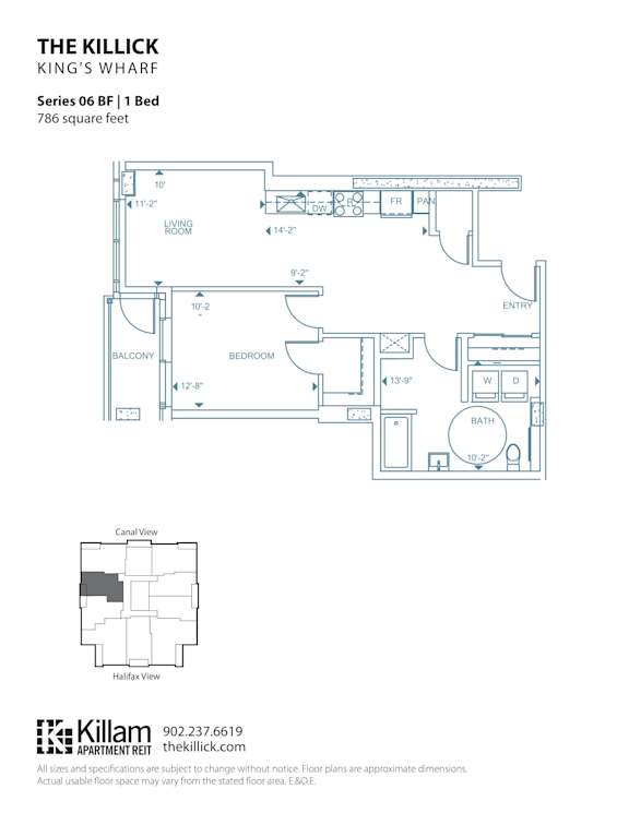 Killick 1 Bedroom Barrier Free Floor Plan