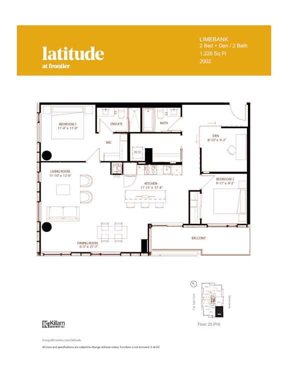 Limebank - 2 Bed + Den | 2 Bath