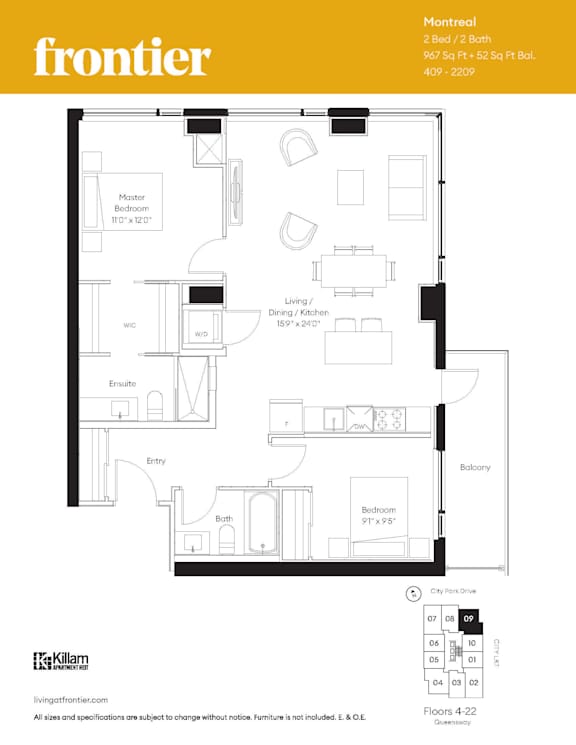 Montreal - 2 Bed | 2 Bath