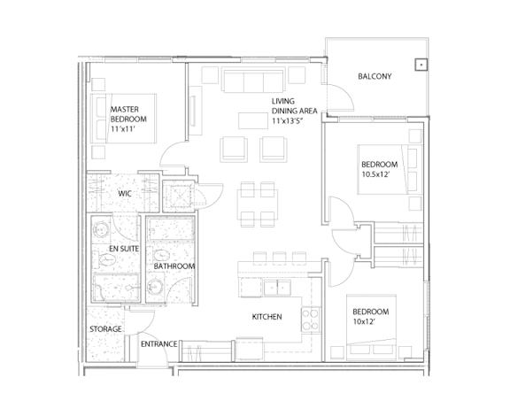 Nolan Hill 3 Bedroom Floor Plan D