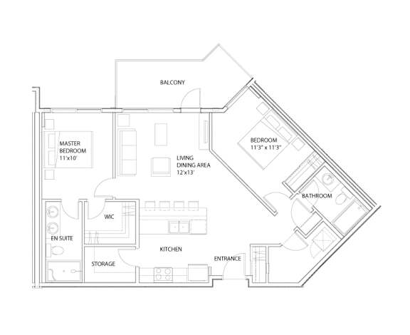 Nolan Hill 2 Bedroom Floor Plan E