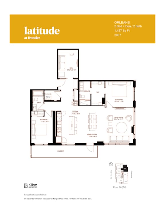 Orleans - 2 Bed + Den | 2 Bath