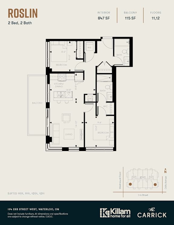 Roslin 2 Bed, 2 Bath