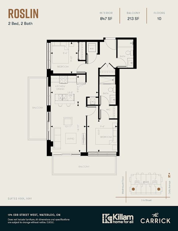 Roslin 2 Bed, 2 Bath