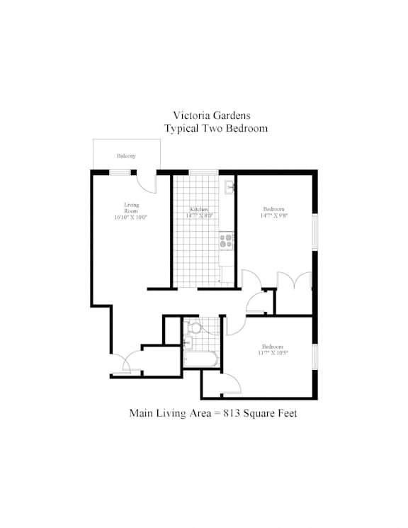 Victoria Gardens Typical Two Bedroom