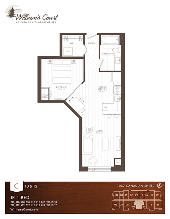 Willam Court Bachelor C Type1 Floor Plan