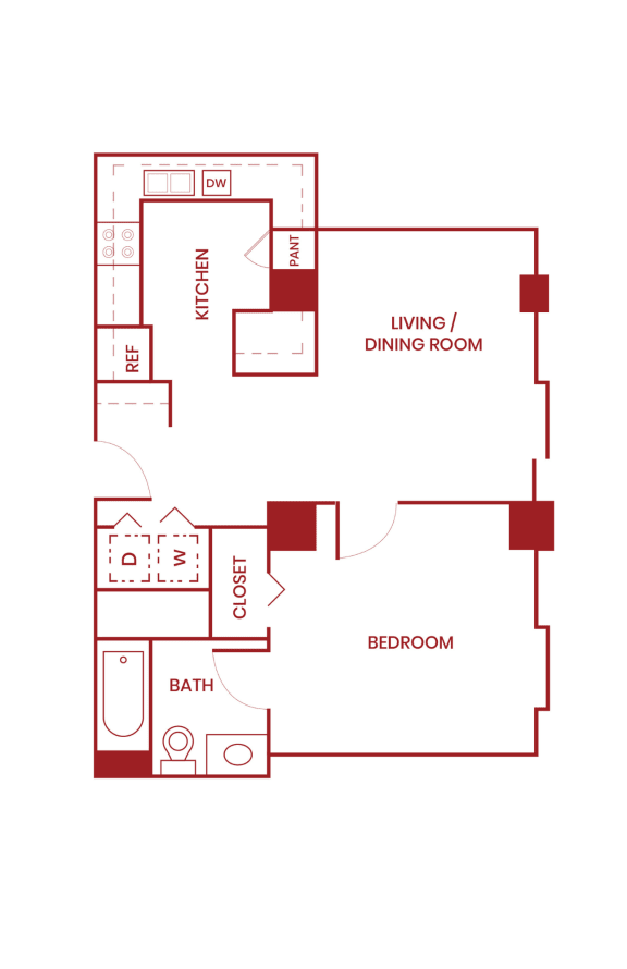 Floor Plan  a floor plan of a bedroom apartment