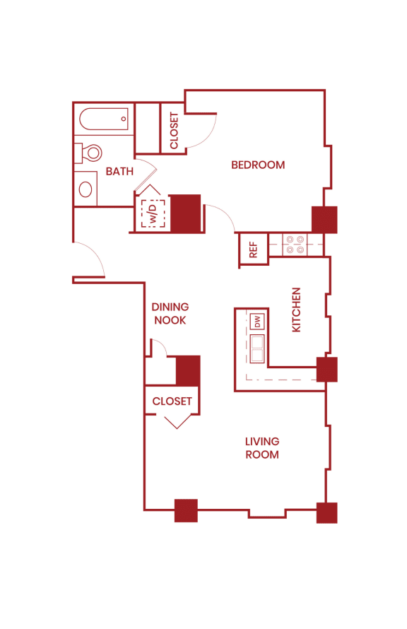 Floor Plan  a floor plan of a bedroom apartment