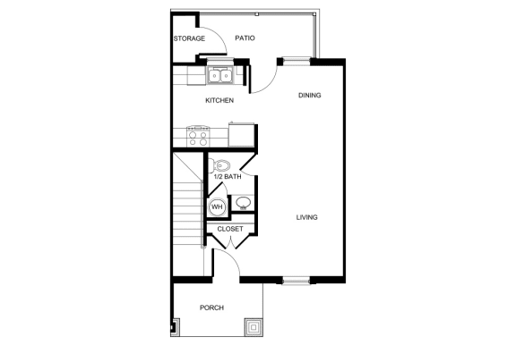 bedroom floor plan | luxury apartments in towson md | the southerly
