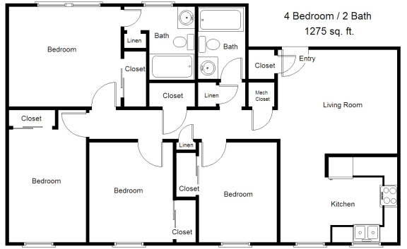 a floor plan of a house