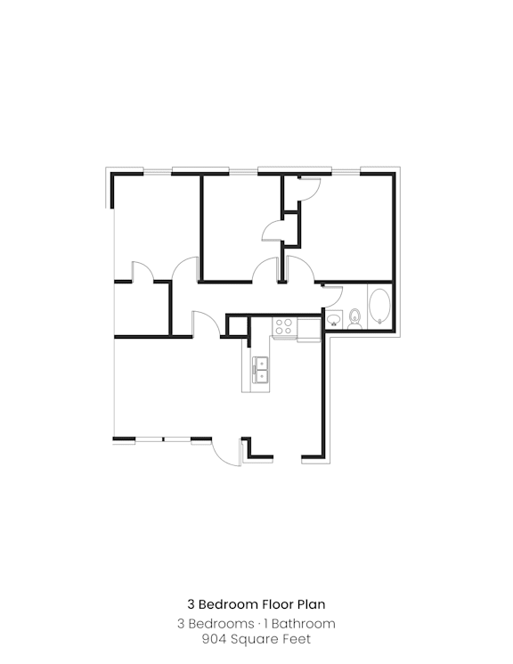 A floor plan of a two-story apartment with a living room, kitchen, dining room, bathrooms, and a storeage area.