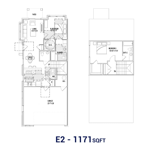 floor plans of the e2 and e17 floor plans
