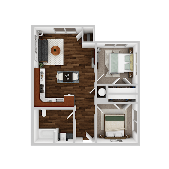 2 Bed Floor Plan - K