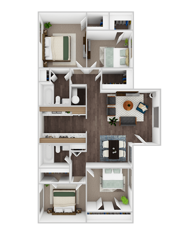 Floor Plan  4 Bed Floor Plan