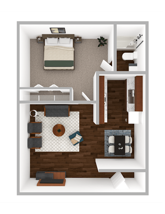1 bed 1 bath at Grand Manor Apartments , Grand Junction