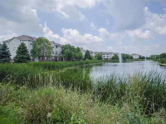Pond on Property at Remington Apartment Homes, Romeoville, IL, 60446