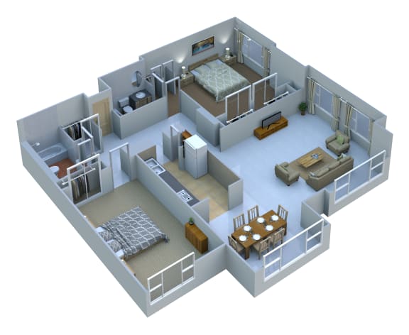 Large Two Bedroom Two Bath
