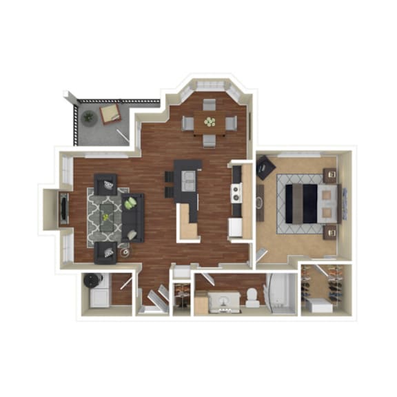 Floor Plan  A3 Floor Plan at Whitney at the Heights, Houston, TX