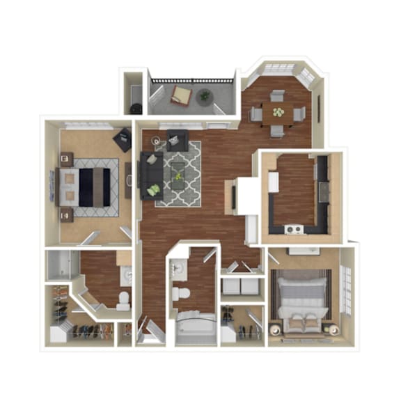 Floor Plan  B1 Floor Plan at Whitney at the Heights, Houston, Texas