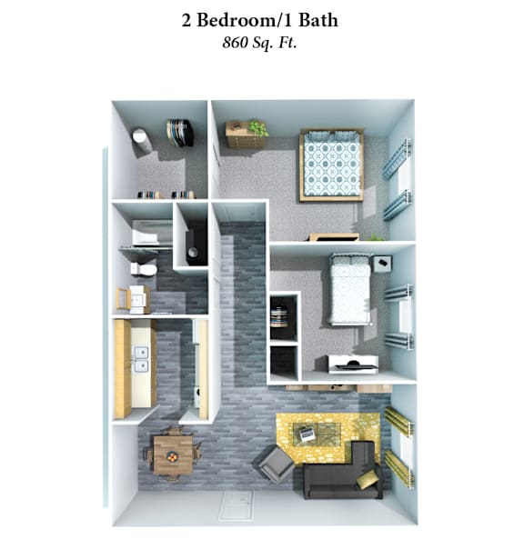 the falls floor plan  2 bedroom  baths