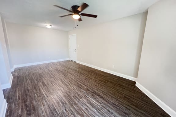 Ceiling fan and light in a room at 450 on Keeneland Apartments, Kentucky