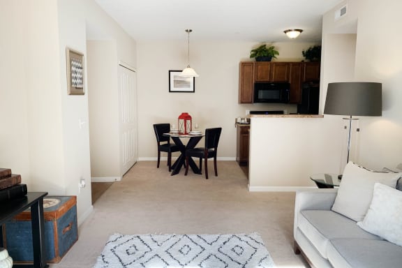 Living And Kitchen at The Residences at Liberty Crossing, Columbus, Ohio