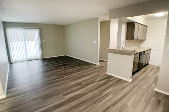 Unfurnished Living And Kitchen  at Steeplechase Apartments, Loveland, Ohio