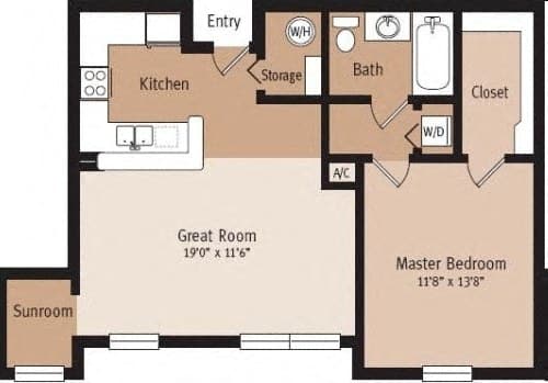 1 bed 1 bath A at Ashton Oaks Apartments, New Port Richey, Florida
