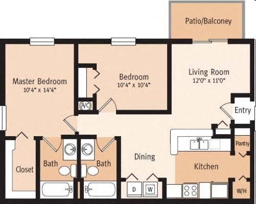 2 bed 2 bath at Ashton Oaks Apartments, New Port Richey
