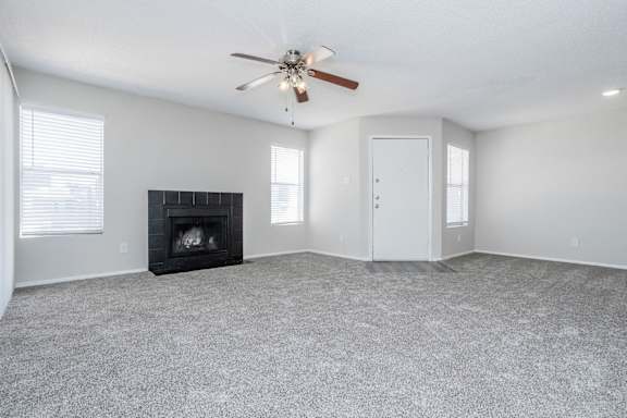Oak Tree Village 624 Living room with Fireplace