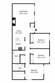 The Forest at Duck Creek 3 bedroom 2 bathroom floor plan