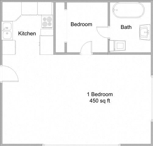 Floor Plan  Millennium Apartments Junior 1 Bedroom Floor Plan