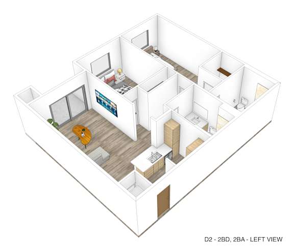 a floor plan of a home with a bedroom and a living room