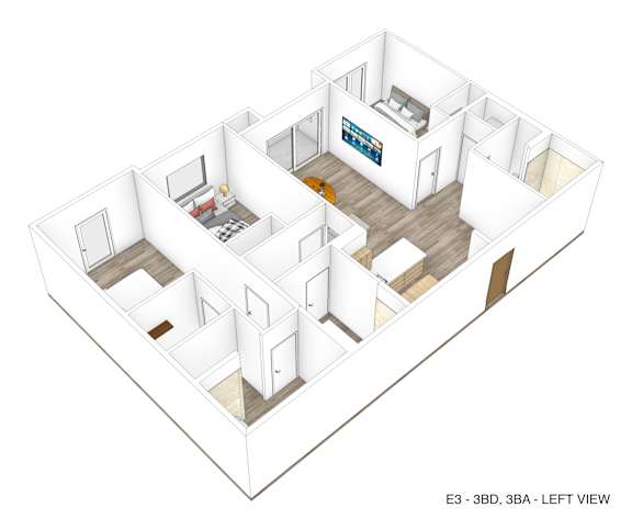 a floor plan of a home with a kitchen and a living room