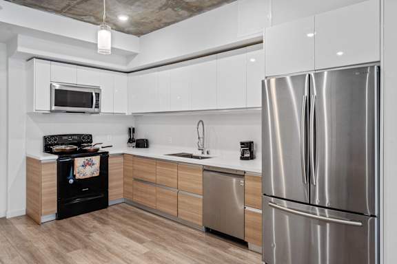 Maia Avira at Glendale Kitchen w Stainless Steel Fridge