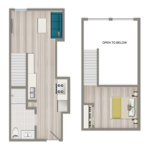 the layout of a bedroom with a closet and a window