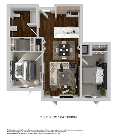 a 1 bedroom 1 bath floor plan with a bathroom and a balcony