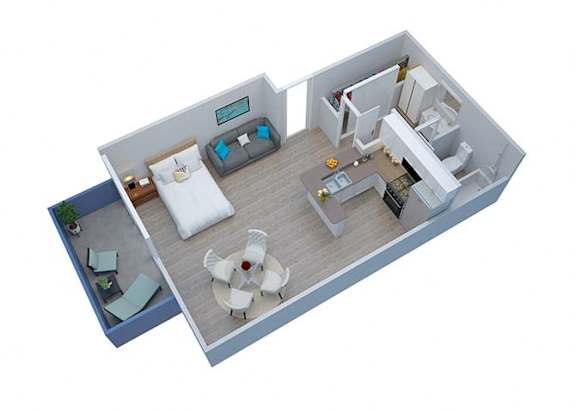 Milano Apartments 3D Studio Floor plan