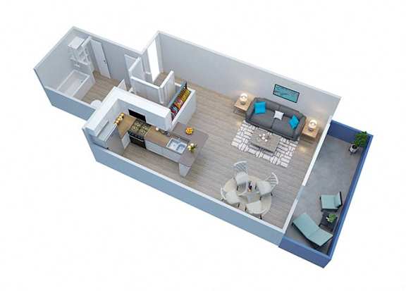 Milano Apartments 3D Studio Floor plan