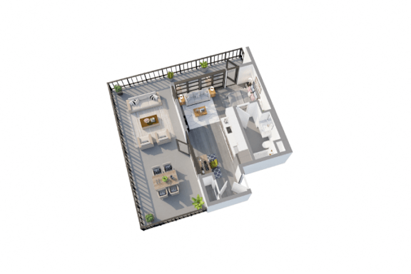 Edendale 3D Floor Plan Studio L Penthouse