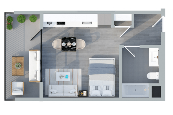 Edendale 3D Floor Plan Studio C