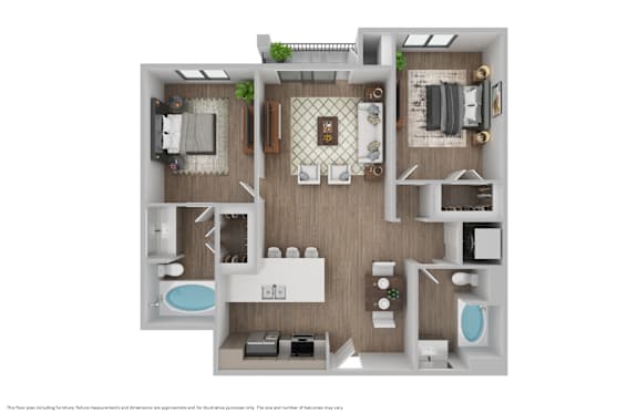 Eddy Redondo Residences The Breakwater floorplan 2x2 1184 square feet