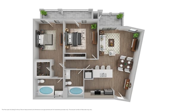Eddy Redondo Residences The Pacific Breeze floorplan 2x2 1197 square feet