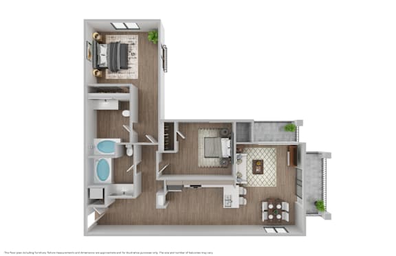 Eddy Redondo Residences The Twin Peaks floorplan 2x2 1087 square feet